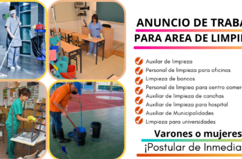 Se busca personal de limpieza